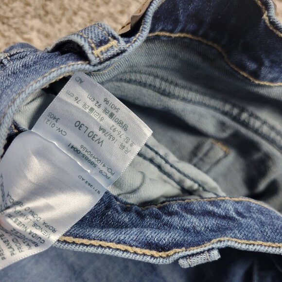 Signature Levi Strauss Jeans Mens 32x29 Tag 30x30 S61 Relaxed Fit Dark Wash - Picture 2 of 7